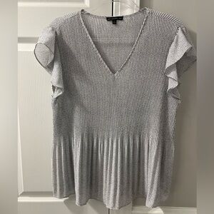 Adrianna Papell Flutter Sleeve Blouse